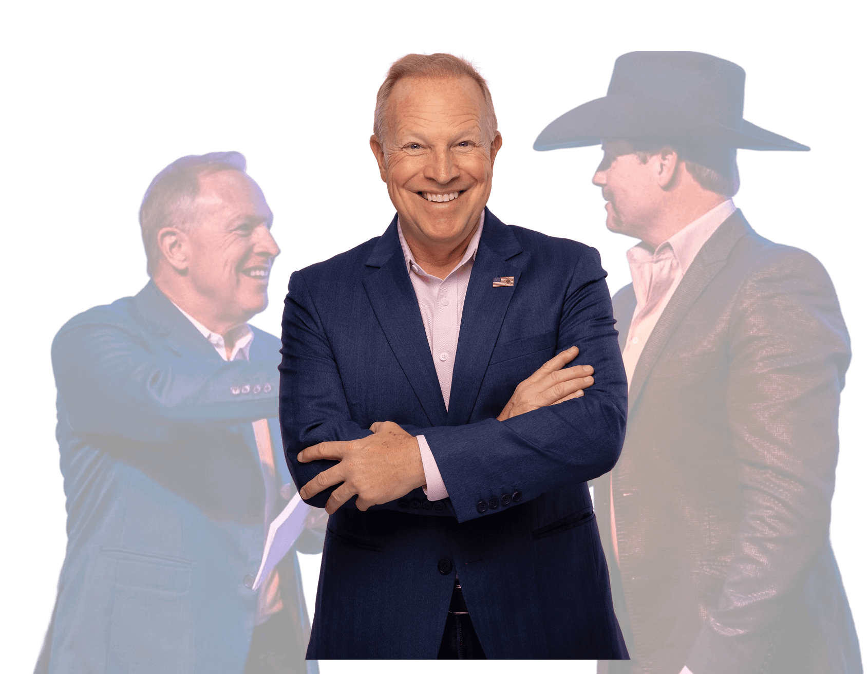 Kent Emmons with business partners